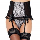 PS5079 New Arrival Sexy Black Lace Garter Belt High Waist Plus Size 2XL 3XL Garter Belt For Stocking