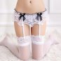 Perspective lure lace garter sexy lingerie with long - sleeved stockings socks without socks