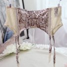 yomrzl Sexy one-piece socks clip belt / serpentine pattern/ lace stockings band socks buckle garter 
