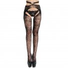Fasbys Black Mesh Fishnet Open Crotch Jacquard Lace Garters Stockings Sexy Women Medias Ladies Linge