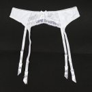 Sexy Garters Female White Bow Embroidery Floral Sexy Garter Belts for Stocking Summer Women Suspende