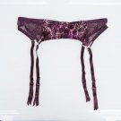 Sexy Garters Bow Metallic Clips lace purple Garter belts for women/female/lady, Metal Buckles Suspen