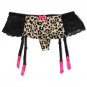 Plus Size Leopard Print Lace Flowery Wild Women/female/lady Sexy Garters Belts for Stockings, Suspen