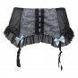 New Fashion Plaid Button Gauze Bow Decoration Women/Female Sexy Garters Belts for Stockings, Metal C