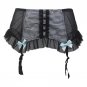 New Fashion Plaid Button Gauze Bow Decoration Women/Female Sexy Garters Belts for Stockings, Metal C
