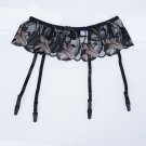Embroidery Floral lace Bows Decoration sexy Garter belt for stocking, Fashion Transparent Suspender 