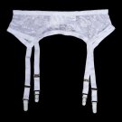 White Black Garter Belts Women Vintage Suspenders for Stockings Metal Buckles Sexy Garter Belt for S