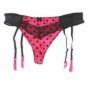 Fashion Plus Size Rose Lace Gauze Dotted Decoration Removable Straps women/female Garter belt with