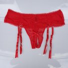 Open Crotch Garters Gauze Sexy Thong Removable Suspender Belts Metal Buckles Garter Belts for Stocki