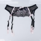 Sexy Garters Female Bow Embroidery Floral Beading Sexy Garter Belts for Stocking Women New Suspender