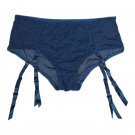 Garters 4 removable strap Metal Buckles Blue Women/female/lady Sexy Garter Belts with Brief for stoc