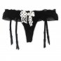 Plus Size Bow velvet Removable Straps Metal Clips women/female/lady Garter belt with G-String for St