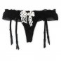 Plus Size Bow velvet Removable Straps Metal Clips women/female/lady Garter belt with G-String for St