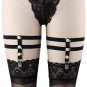 2017 Women Sexy Leg Harness Garter Tight Clip Thigh Belt Pastel Goth Punk Soft Elastic Black Stockin