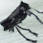 Plus Size XL Garters Sexy Black Garters Belts Big Bowknots Suspenders Belts Gauze Stockings with Gar