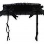 Plus Size XL Garters Sexy Black Garters Belts Big Bowknots Suspenders Belts Gauze Stockings with Gar