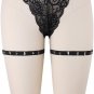 Womens Garter Pair Black Stocking Suspender Belt Sock Elastic Thigh Bondage Leg Harness Body Cage Li
