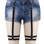 Pentagram Garter Goth Punk heart Women Leg Garter Black Stocking Suspender Belt Soft Elastic Thigh B