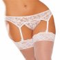 TOP Quality Women\'s Sexy White Lingerie Set Garter-belt G-string Stockings free size 2017 white Col