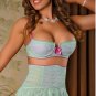 Sexy Lingerie Sling Bow Garter Bra G-string Lace Mesh Split Suit Women Night Underwear Without Stock