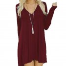 Autumn Winter New Brand MOKINGTOP Women Dress Casual Long Sleeve Evening Party Short Cotton Linen Mi