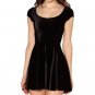 Lowest price VELVET BLACK EVIL CHEERLEADER 2.0 Women Clothing Velvet Skater Dess Winter Dresses Vint