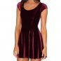 Lowest price VELVET BLACK EVIL CHEERLEADER 2.0 Women Clothing Velvet Skater Dess Winter Dresses Vint