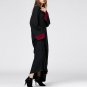Elegant Women Crew Neck Patchwork Bell Sleeve Long Maxi Dress Oversized Ladies Casual Loose Baggy Fu