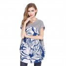 Sexy V-Neck Long T-shir 2017 Fashion Girls Women Plus Size Loose Casual Patchwork Blusa Tops Summer 