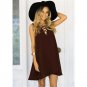 Cross Front Dress Women Plus Size 2017 Beach Summer Dress Loose Sleeveless V-Neck Cross Chiffon Dres