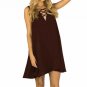 Cross Front Dress Women Plus Size 2017 Beach Summer Dress Loose Sleeveless V-Neck Cross Chiffon Dres