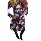 2016 Fashion Women \'s Christmas Print Dress Xmas Swing Ladies Long Sleeve Flared Party Dresses chea