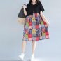 Women Cotton Linen Dresses 2017 Loose Bohemian Vintage Summer Dress Beach Holiday Baggy Robe Casual
