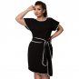Women Elegant Dresses 2017 Summer Spring O-neck Knee-Length Patchwork Casual Sashes Dress Party Dres