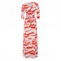AIEnny Women Elegant Long Dress New Floral Printed V-neck Mid Sleeve Dress 2017 Autumn Sashes Floor