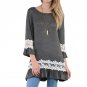 New Arrival 2017 Autumn Women Mini Dress Ladies Lace Crochet Vestidos Casual O Neck 3/4 Sleeve Ruffl