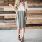 2017 Women Summer Dress Elegant Short Sleeve O Neck Midi Dresses Fashion Ladies Casual Loose Pockets