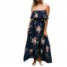 Off Shoulder women Dress 2017 Sexy Vintage Floral Printing Retro Palace Sleeveless Evening Party Max