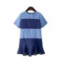 Women Ruffle Casual Demin Dresses 2017 Summer Fashion Patchwork Sleeveless O-Neck Dress Mini Dresses