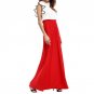 2017 Women Sleeveless Turtleneck Maxi Long Dress Sexy Ladies Patchwork Ruffles Back Split Hollow Out