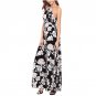 Summer Dress Women Boho Long Maxi Evening Party Dress Sexy Backless Beach Dresses Flower Print Halte