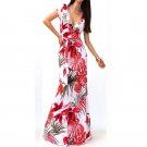 Sexy Women Beach Dresses  Fashion Summer Boho Long Maxi Dress Short Sleeve Floral Print Dress #LSIW