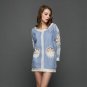 2017 Women Lace Patchwork Dress Fashion Long Sleeve O Neck Hollow Out Beach Mini Dresses Ladies Casu