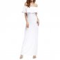 Summer Off Shoulder Dress 2017 Women Slash Neck Maxi Long Dresses Ladies Sexy Tassel Patchwork Backl