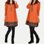 2017 Spring Autumn Plus Size Women Loose Casual Robe Femme Vintage Dresses Korean Style Long Sleeve