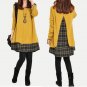 2017 Spring Autumn Plus Size Women Loose Casual Robe Femme Vintage Dresses Korean Style Long Sleeve