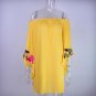 New Women Off Shoulder Ruffles Sleeve Summer Slash Neck Vestido 2017 Casual Party Beach Embroidery F