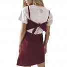 Fashion New Backless Summer Dress Women Cute Bow Spaghetti Strap Dress Sexy Empire Slim Fit Solid Bo