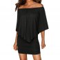 2017 Spring Summer Dress Women Sexy Off Shoulder Sleeveless Ruffles Bodycon Mini Dress Evening Party
