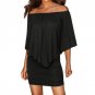 2017 Spring Summer Dress Women Sexy Off Shoulder Sleeveless Ruffles Bodycon Mini Dress Evening Party